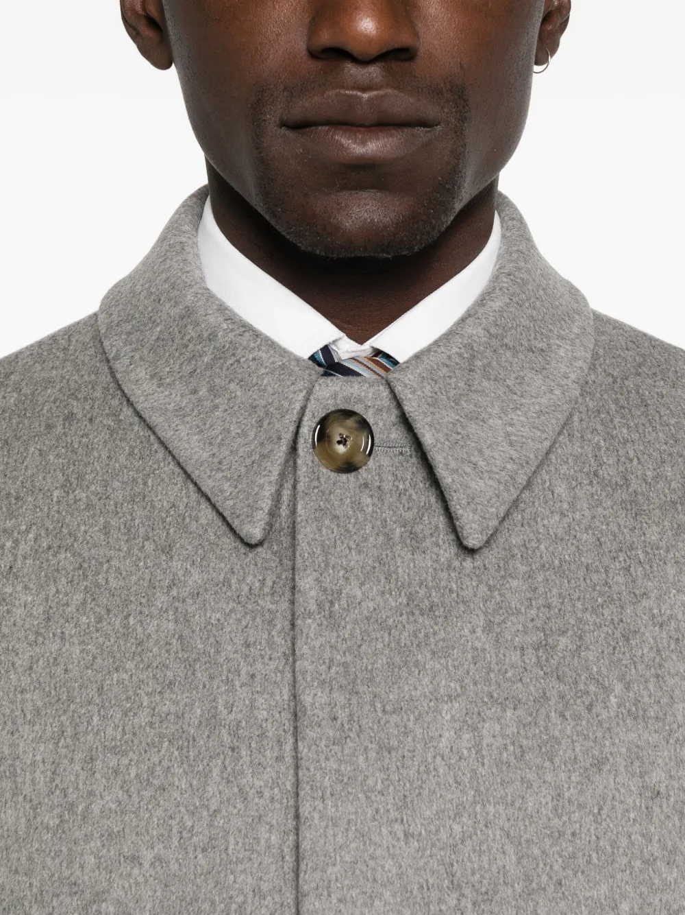 Lardini buttoned patch-pocket coat Grijs