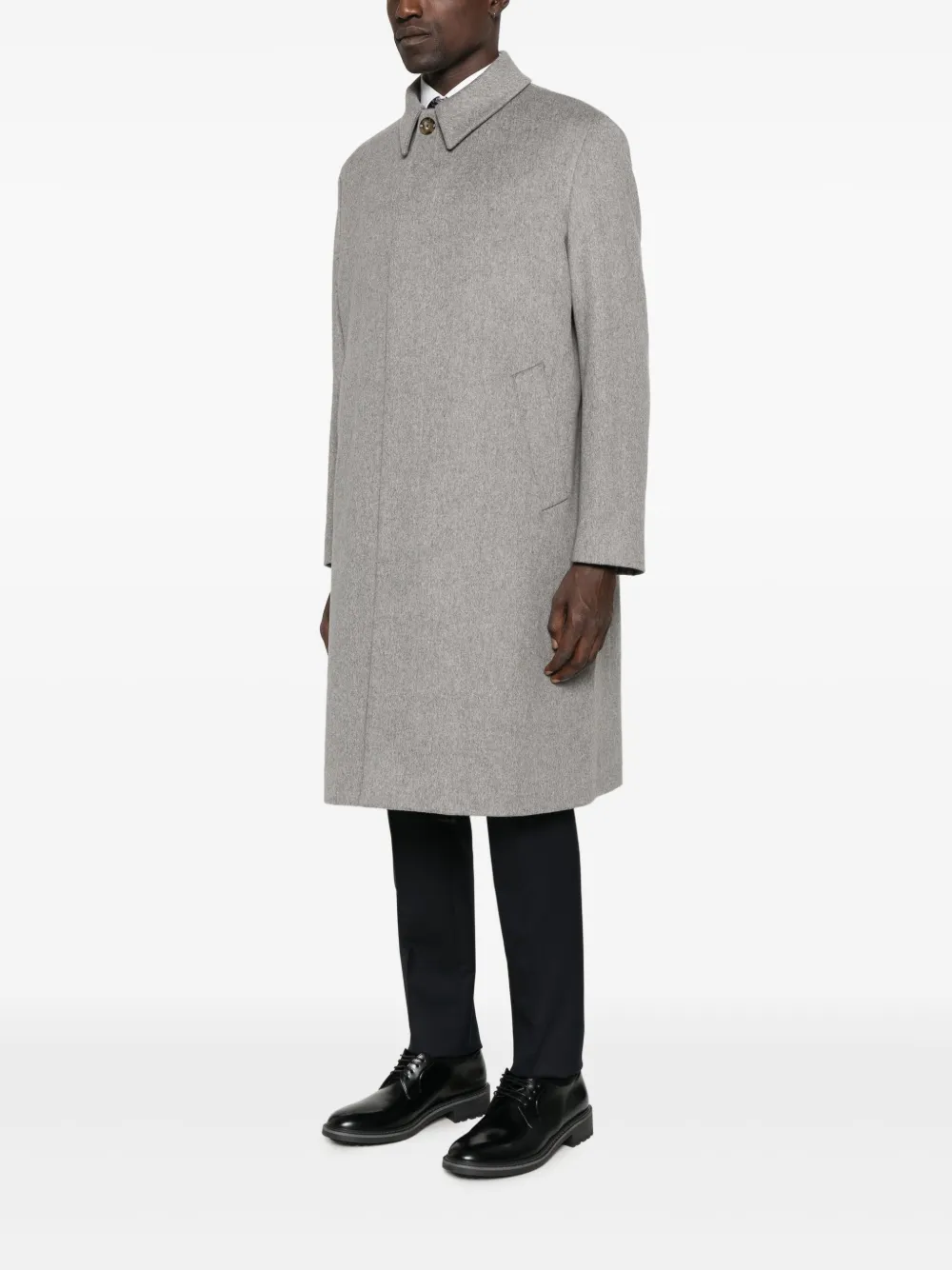 Lardini buttoned patch-pocket coat Grijs