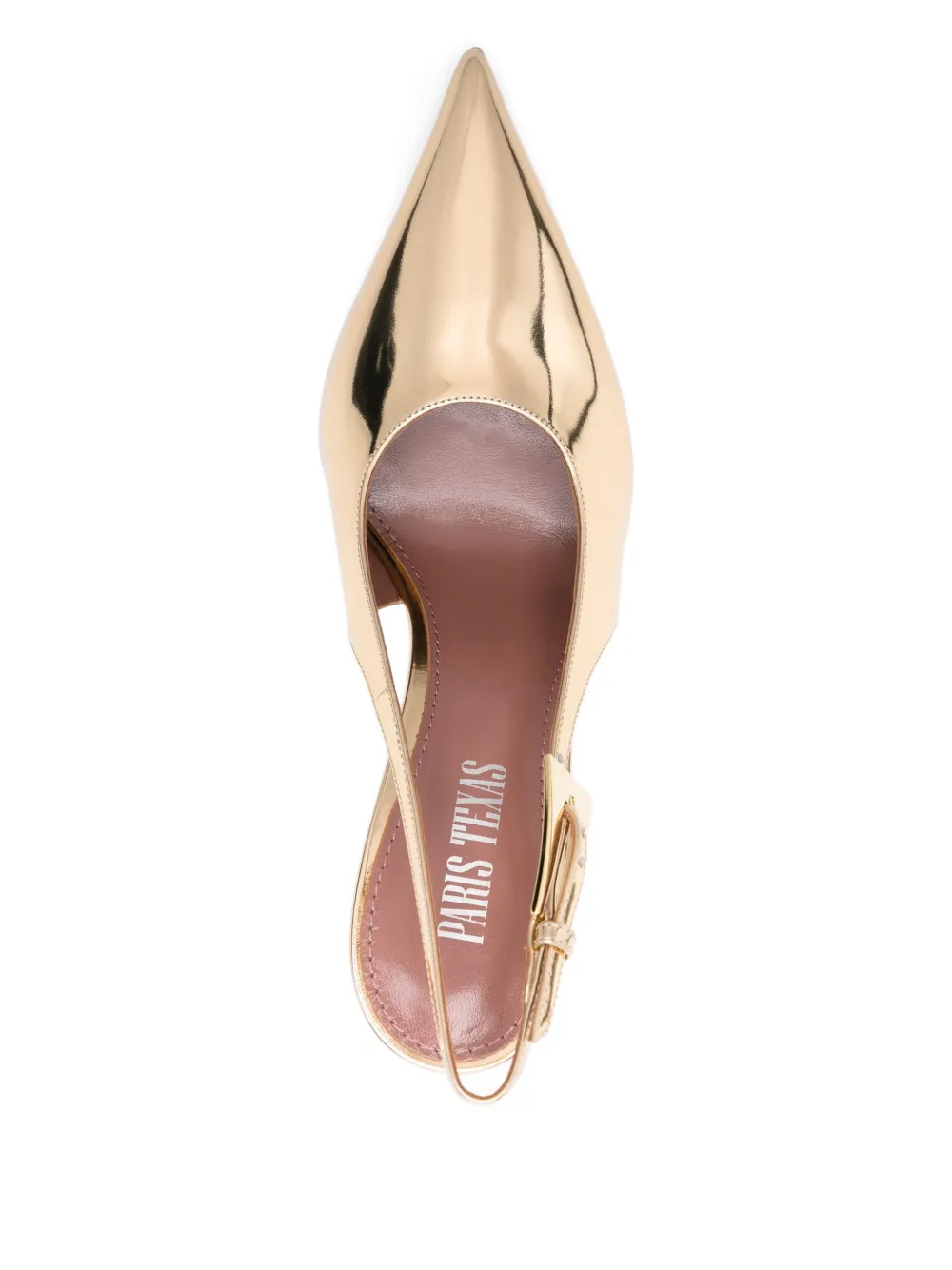 Paris Texas 100mm slingback pointed-toe pumps Gold