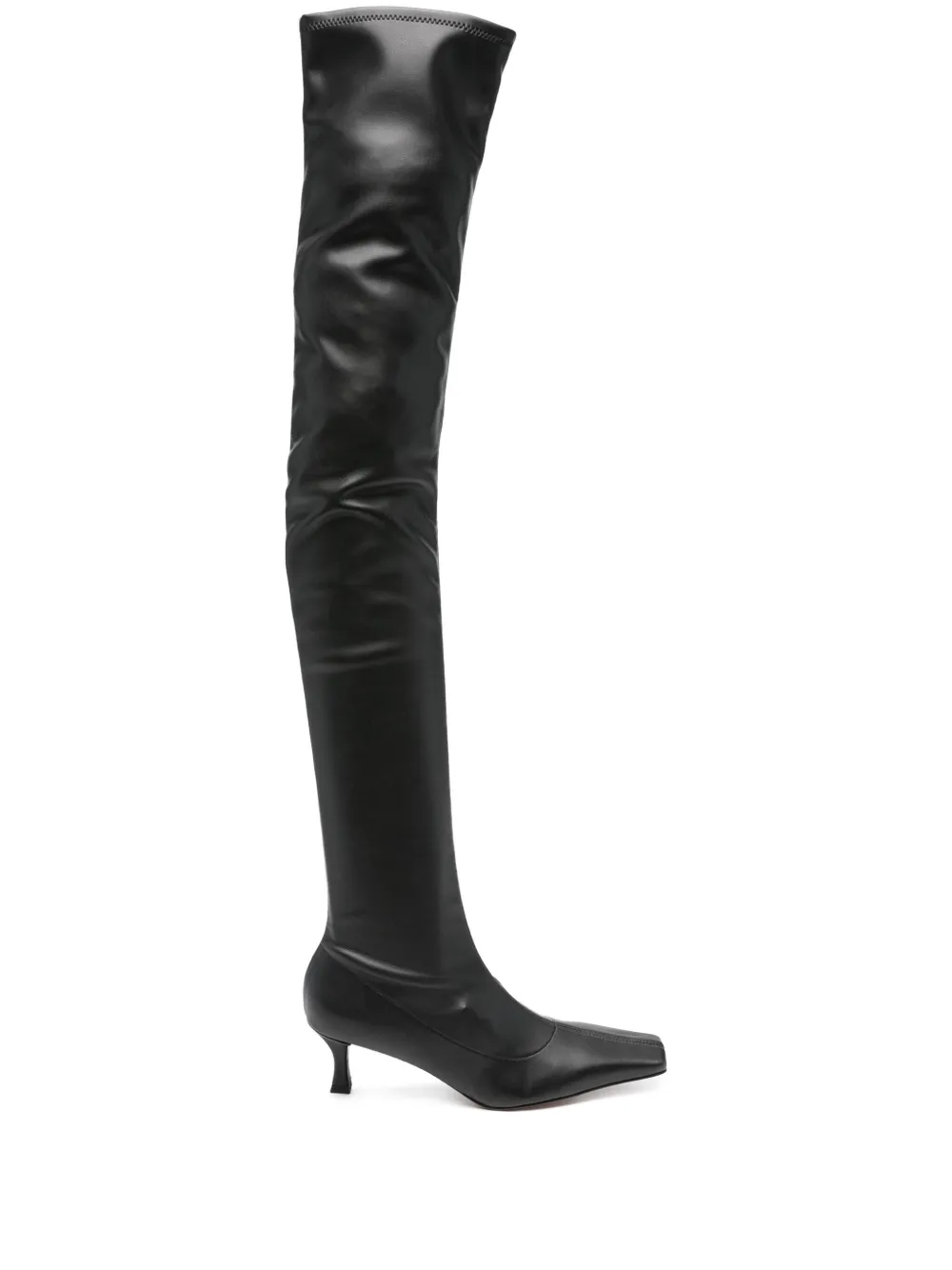 Proenza Schouler 60mm calf leather thigh-high boots Black