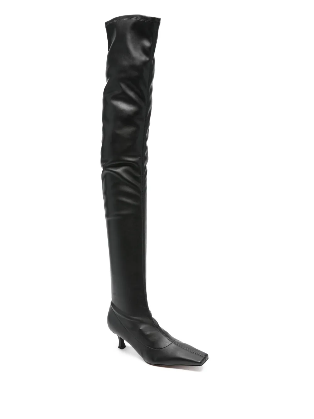 Proenza Schouler 60mm calf leather thigh-high boots Black