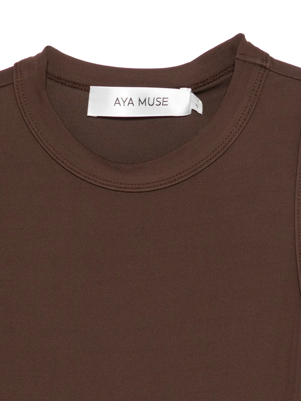 Aya Muse Tanktop met logo Bruin