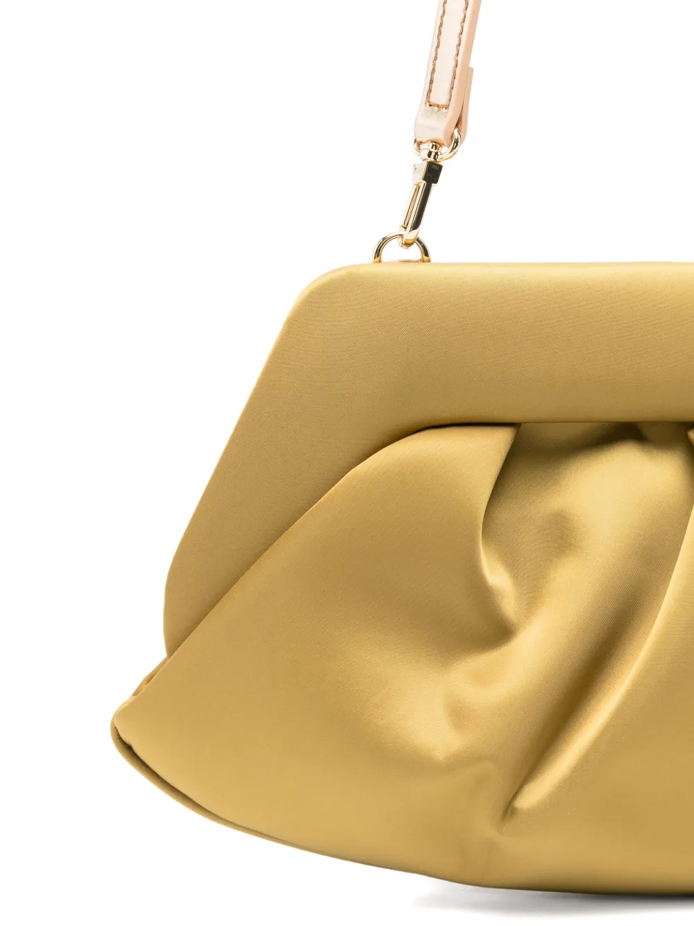 Themoirè Gathered Clutch Bag In Yellow