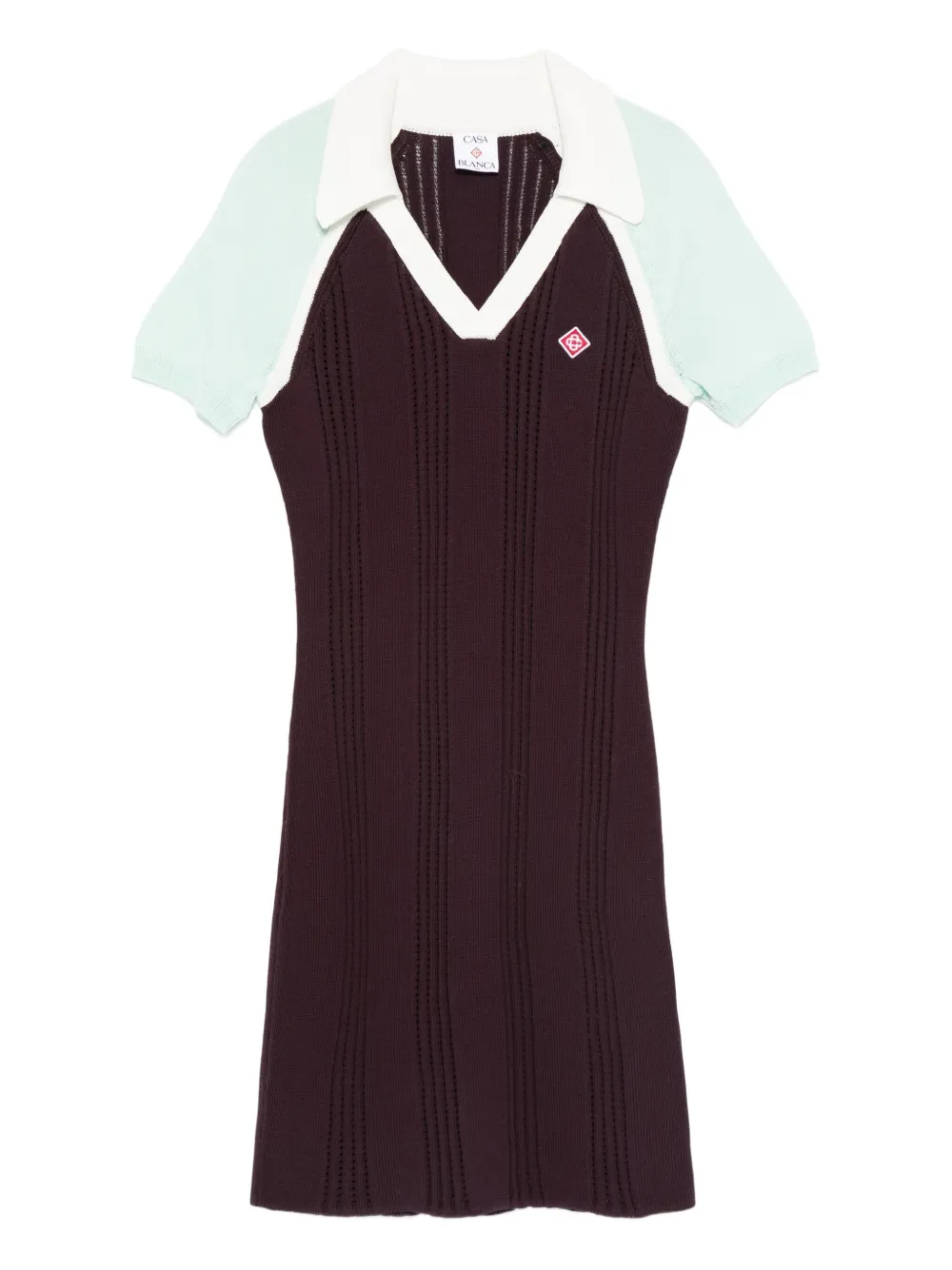 Casablanca robe à col v | marron | Image 1