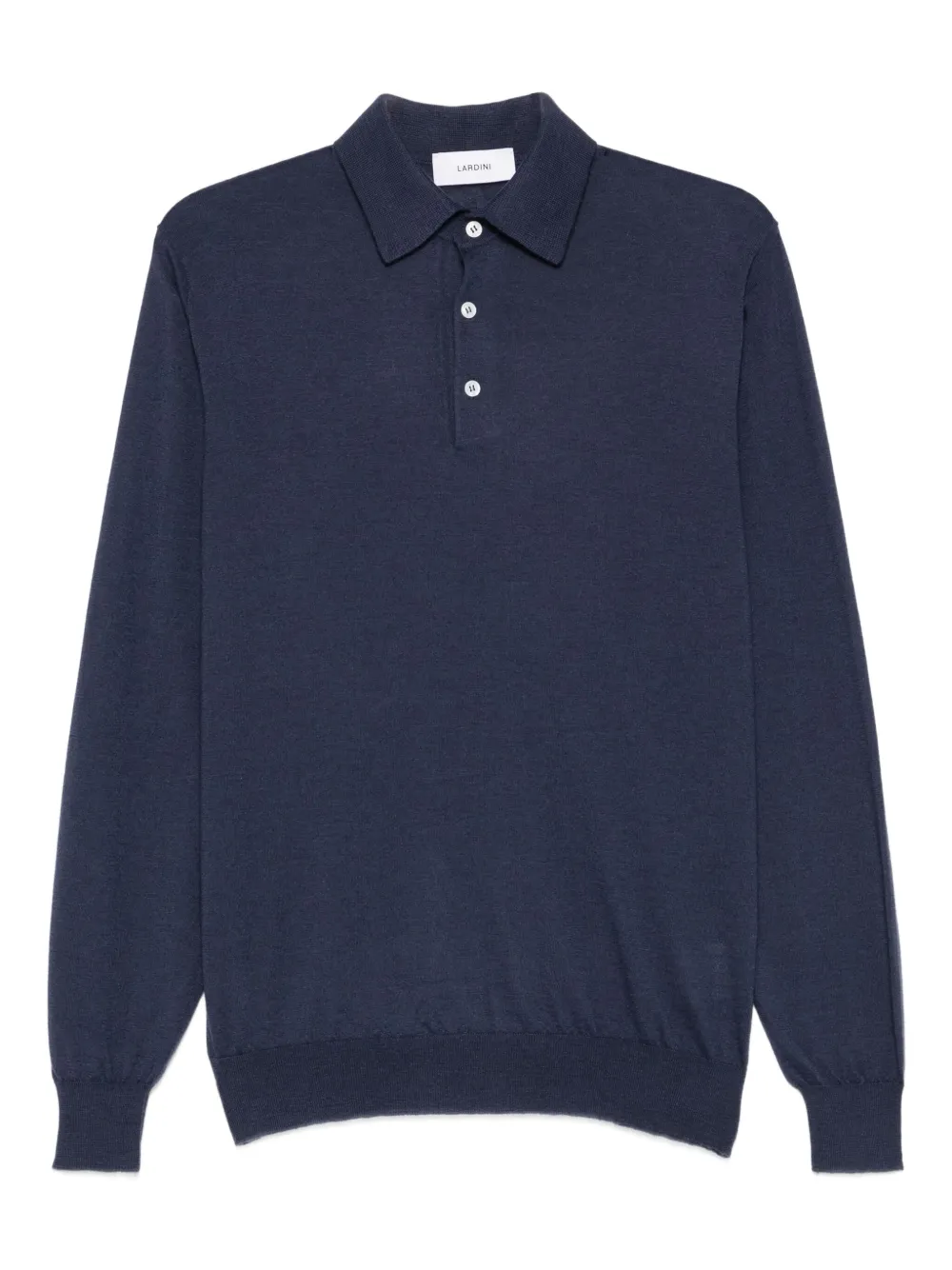 Lardini long-sleeve button polo shirt Blauw