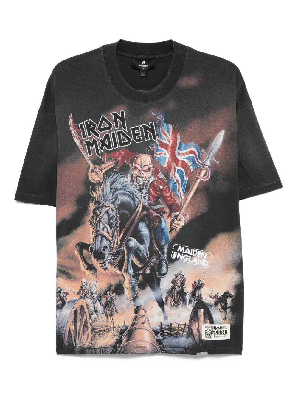 Represent x Iron Maiden X Steed T-shirt met grafische print Grijs