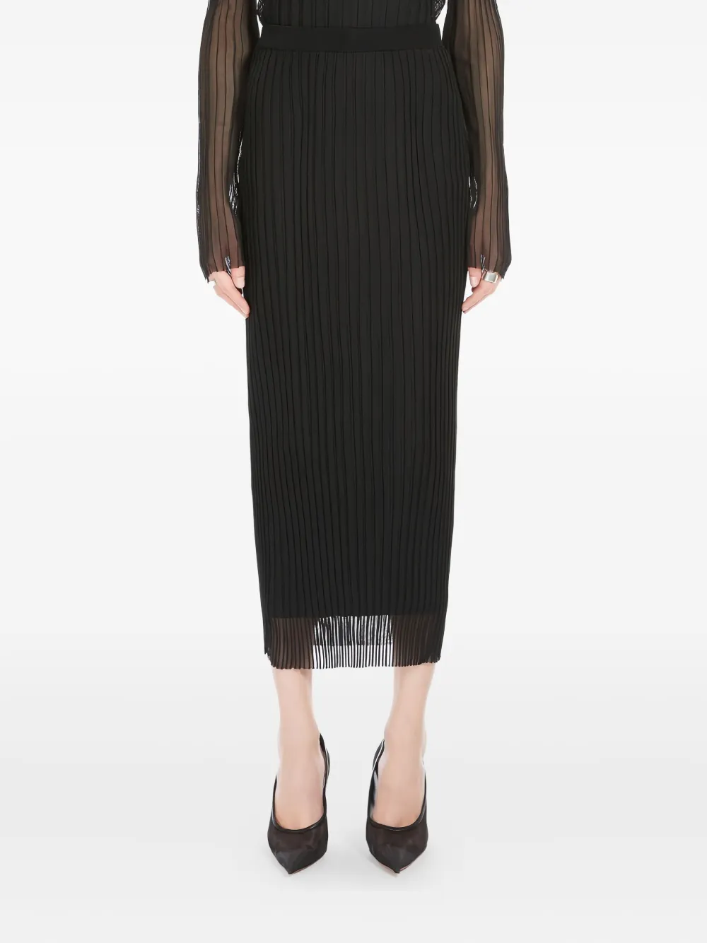 Max Mara Album mesh skirt - Zwart