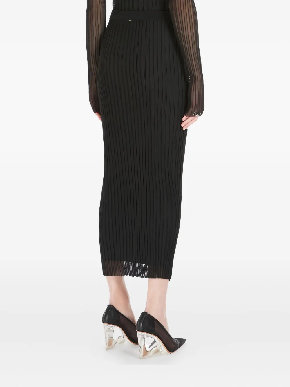 Max Mara Album mesh rok Zwart