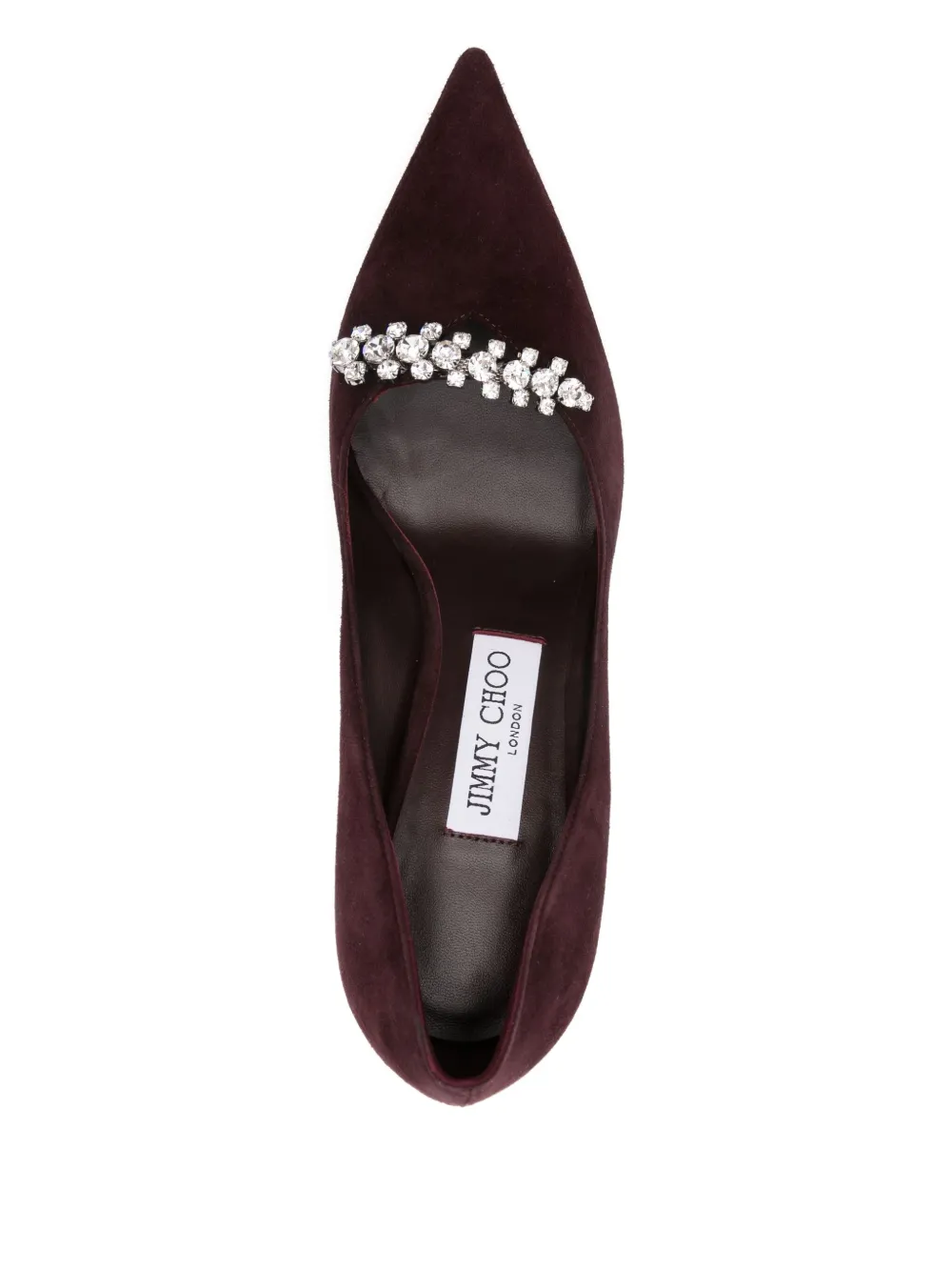 Jimmy Choo 90mm crystal-embellished pointed-toe pumps Red