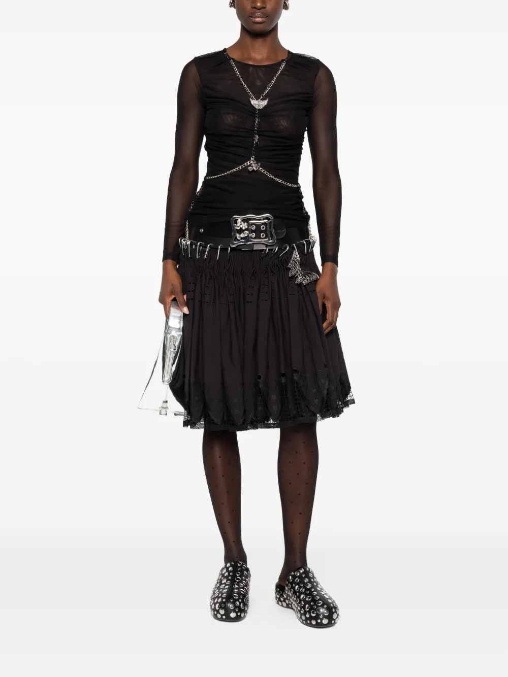 Chopova Lowena Chain-embellished Blouse In Black