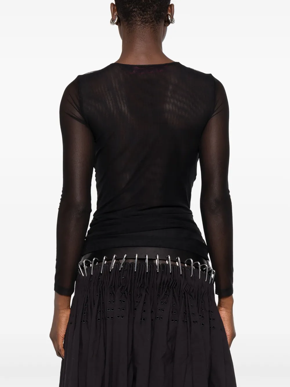 Chopova Lowena Blouse verfraaid met ketting Zwart