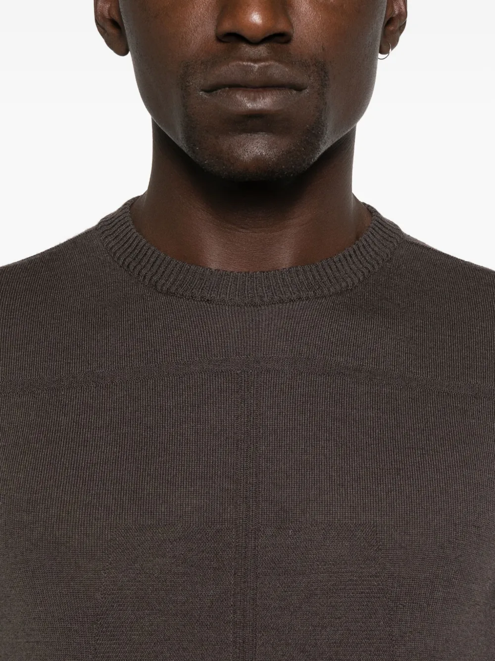 Rick Owens crew-neck wool sweater Grijs
