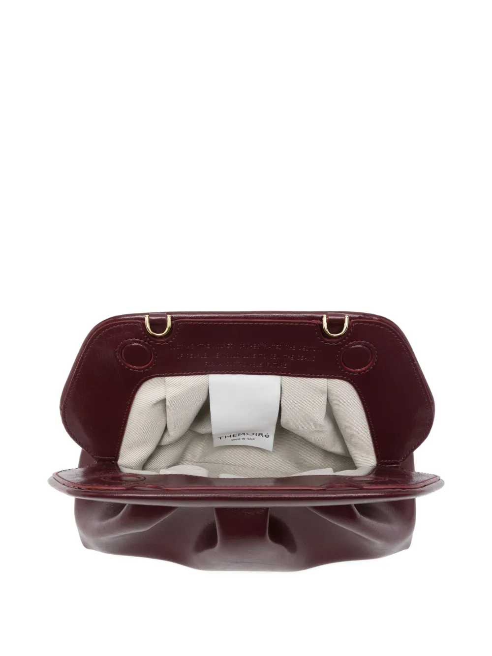Themoirè Pleated Clutch Bag In Burgundy