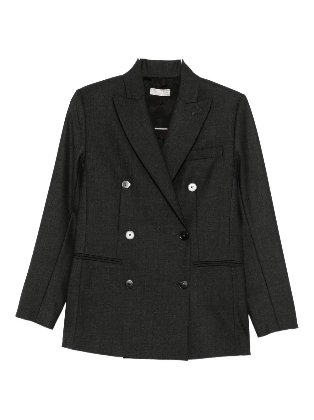 Antonelli Genziana Double-breasted Blazer In Gray