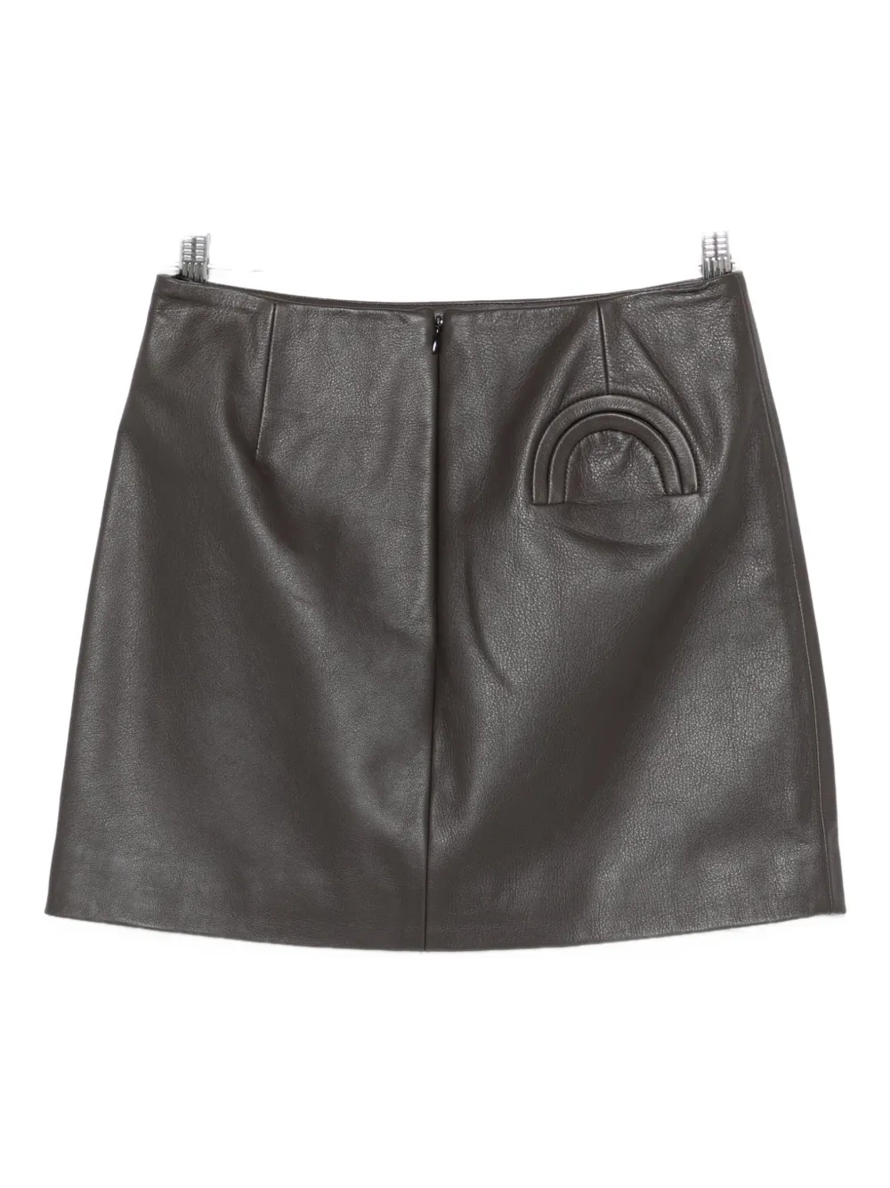Blazé Milano leather mini skirt - Bruin