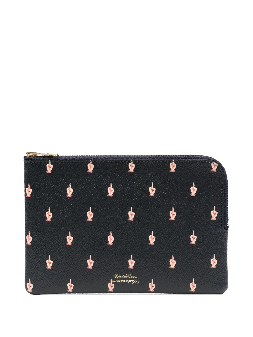 Undercover printed clutch bag | Blue | Image 1