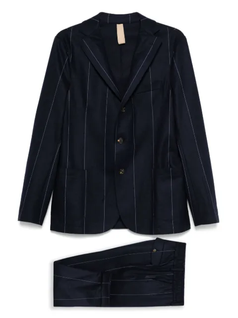 Eleventy striped single-breasted blazer