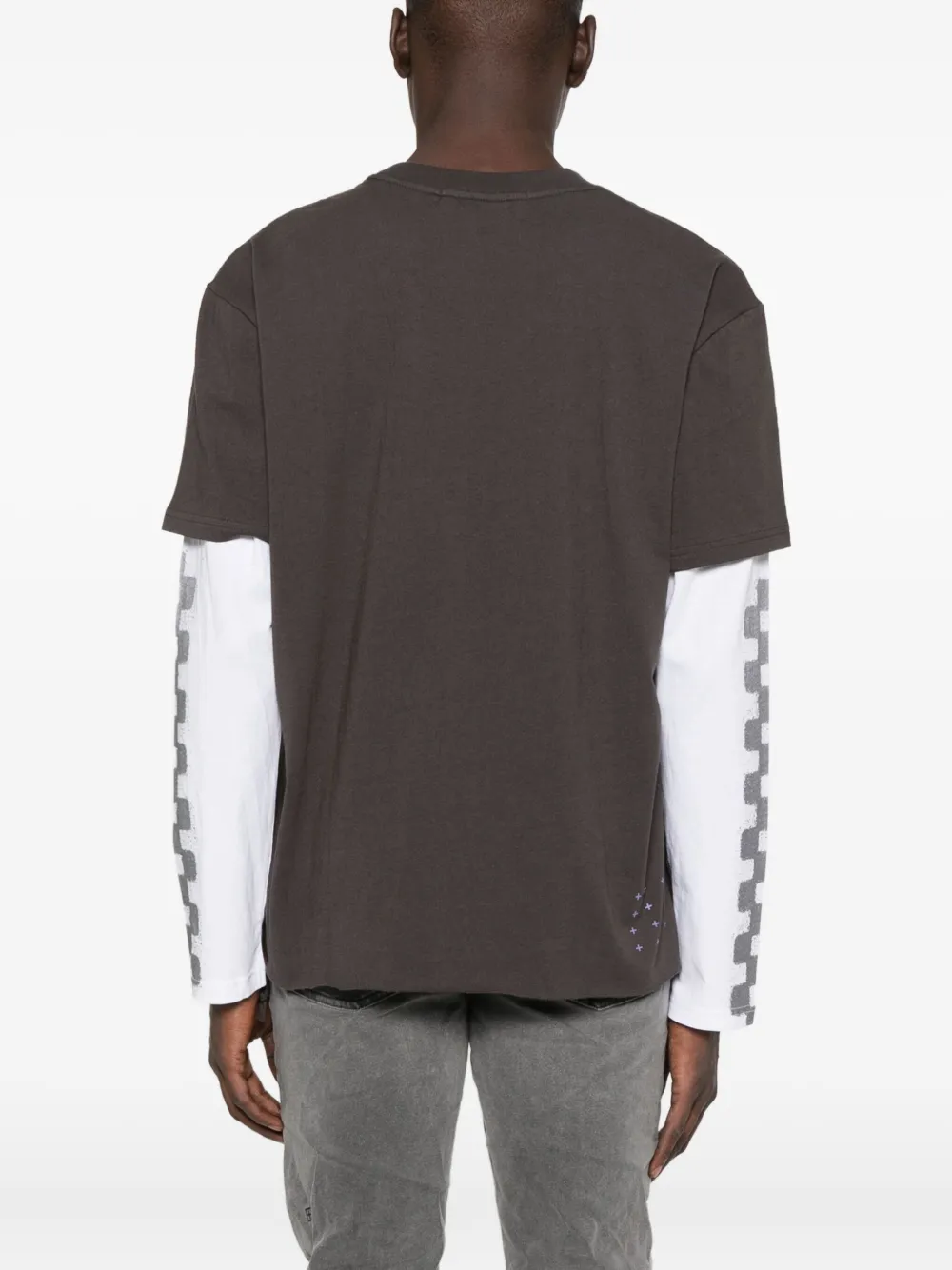 Ksubi T-shirt met print en lange mouwen Grijs