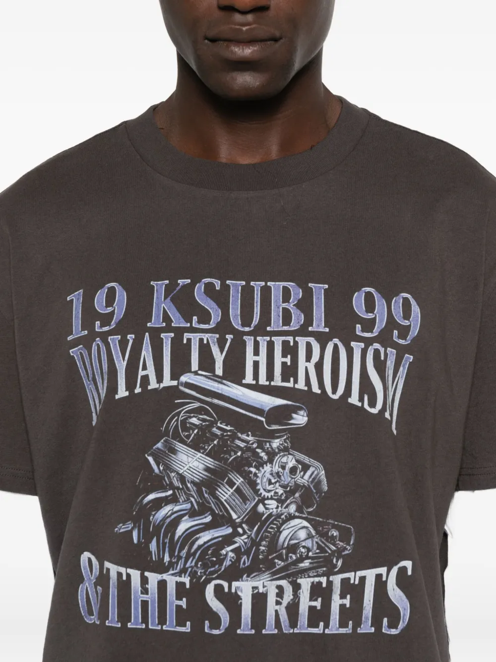 Ksubi T-shirt met print en lange mouwen Grijs