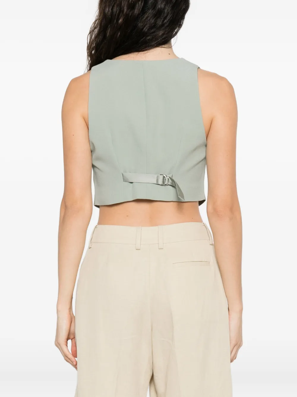 Forte Gilet met knoopsluiting en zak Groen