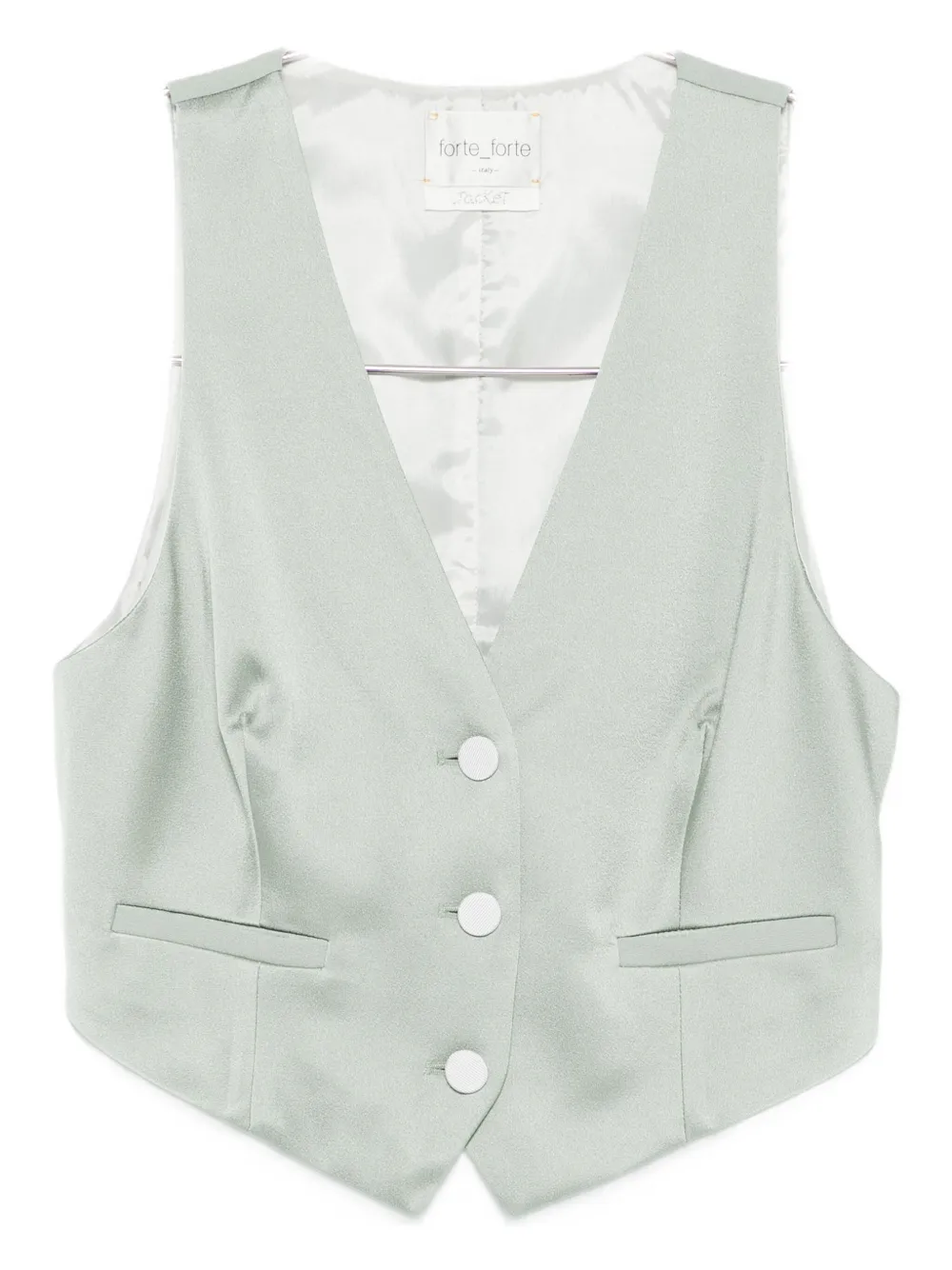 Forte Forte Button-fastening Pocket Waistcoat In Green