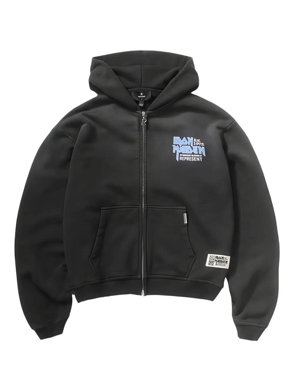 Represent Iron Maiden hoodie met rits Zwart