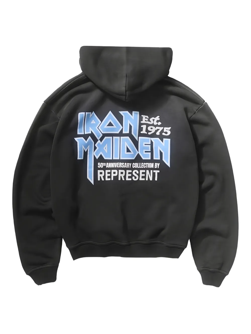 Represent Iron Maiden hoodie met rits Zwart