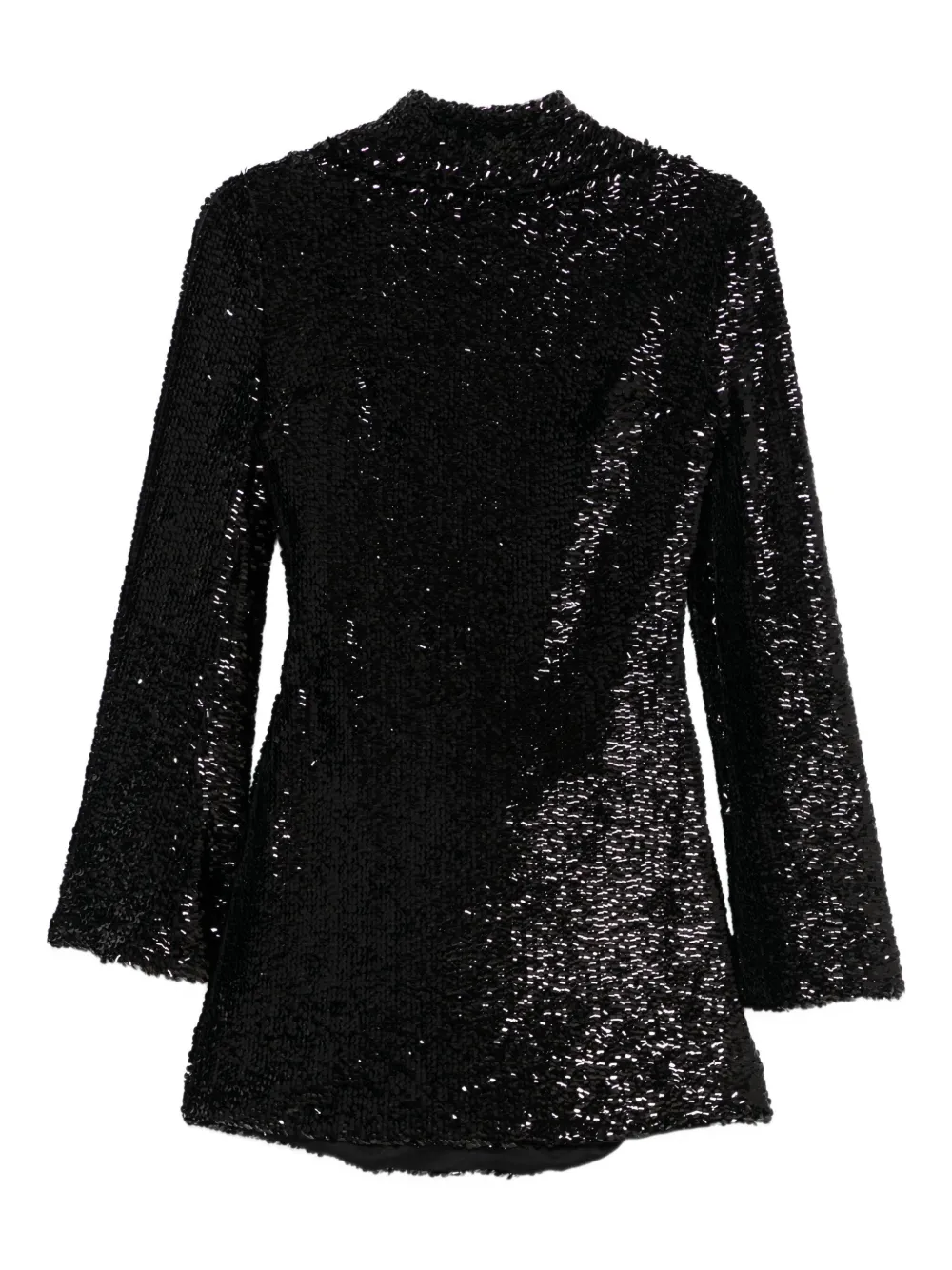 Giuseppe Di Morabito Sequin-embellished Mock-neck Mini Dress In Black