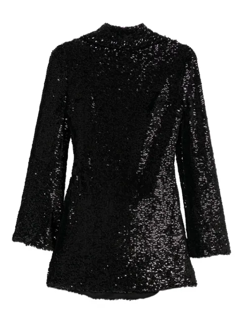 Giuseppe Di Morabito vestido corto bordado con lentejuelas y cuello alto