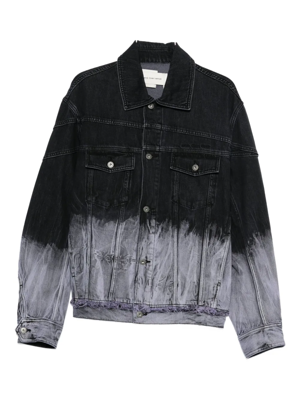 Feng Chen Wang chaqueta vaquera con motivo dip-dye | negro | Image 1