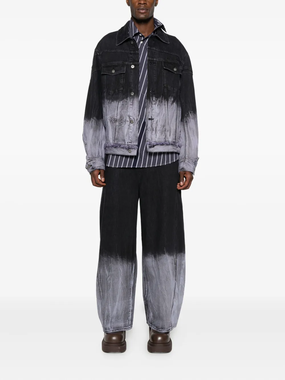 Feng Chen Wang chaqueta vaquera con motivo dip-dye | Chamarras de mezclilla | Image 2