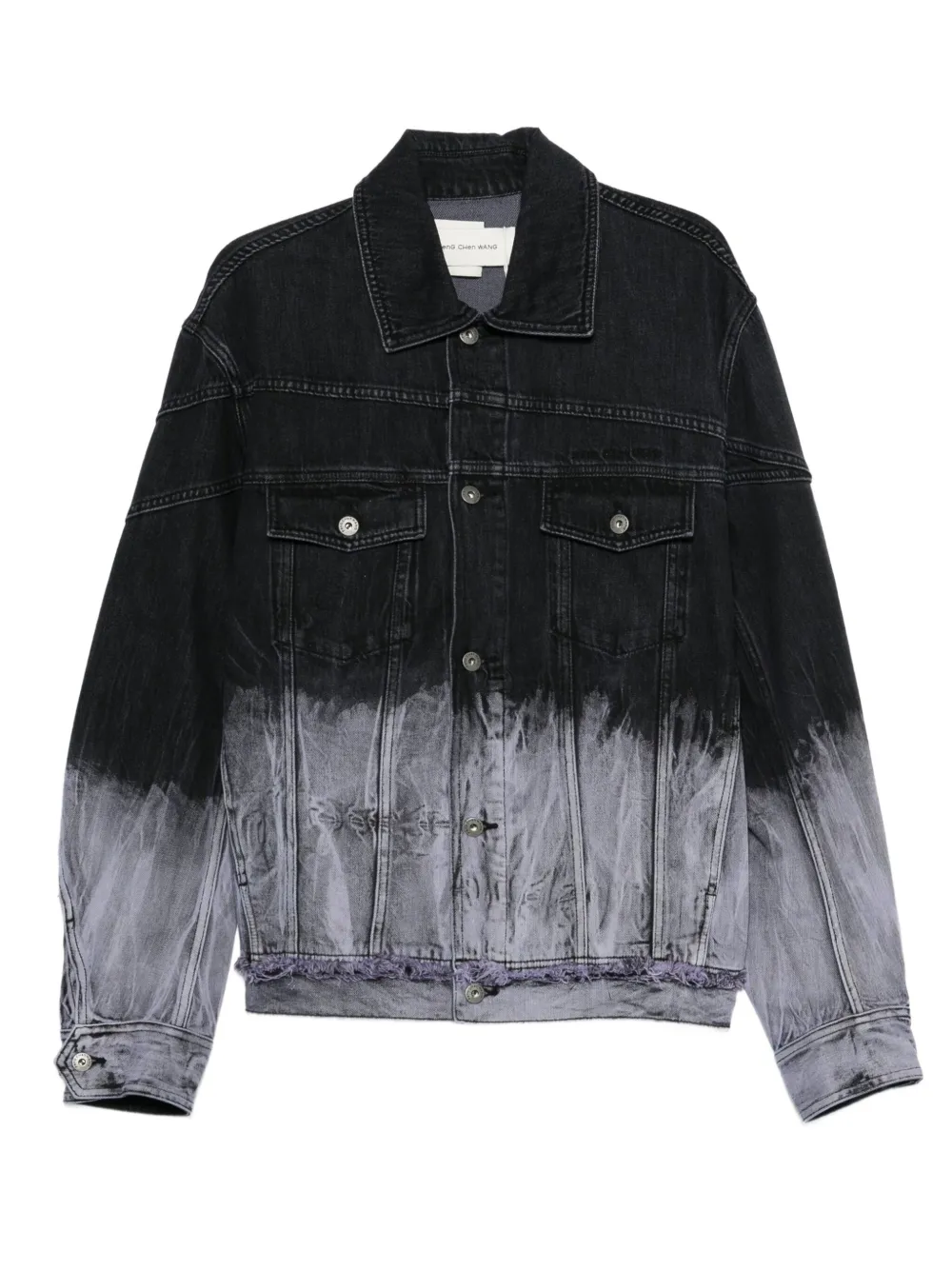 Feng Chen Wang dip-dye denim jacket | Black | Image 1
