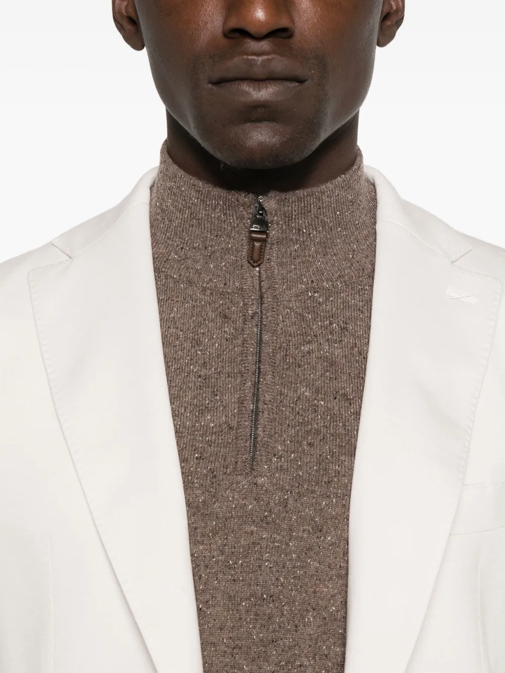 Eleventy two-button patch-pocket blazer Beige