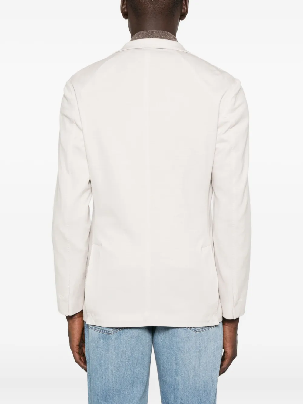 Eleventy two-button patch-pocket blazer Beige