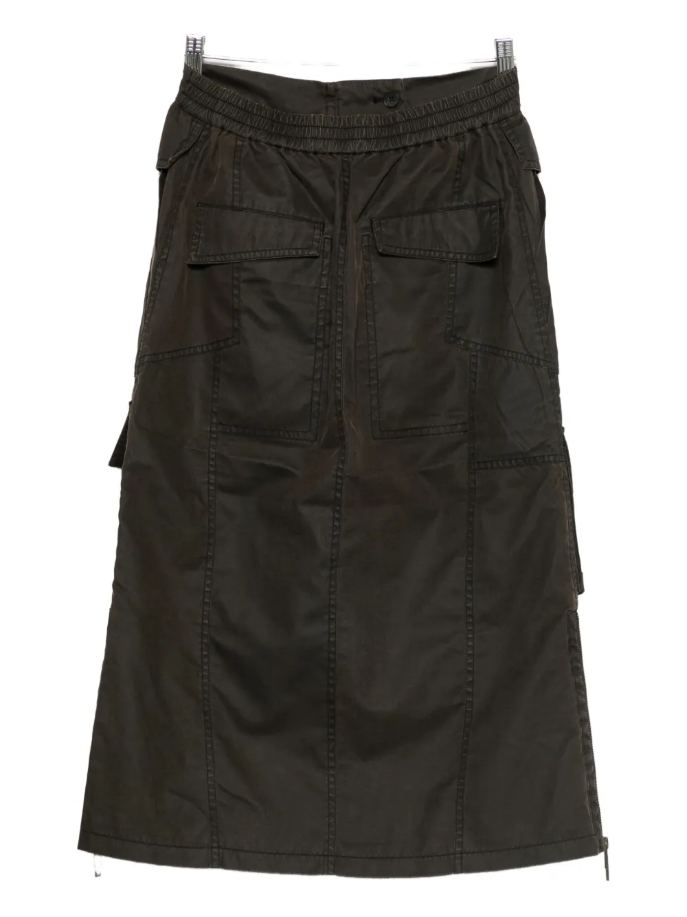 Feng Chen Wang zip-fastening pocket skirt - Bruin