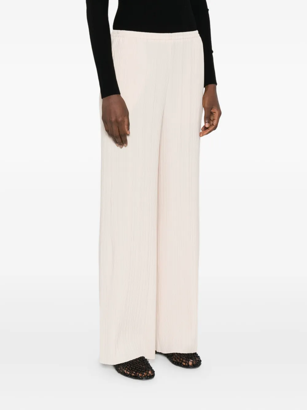 Forte textured wide-leg trousers Beige