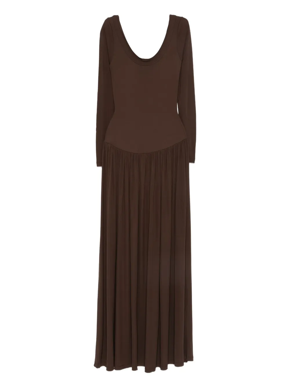 Aya Muse long-sleeved dress - Marrone