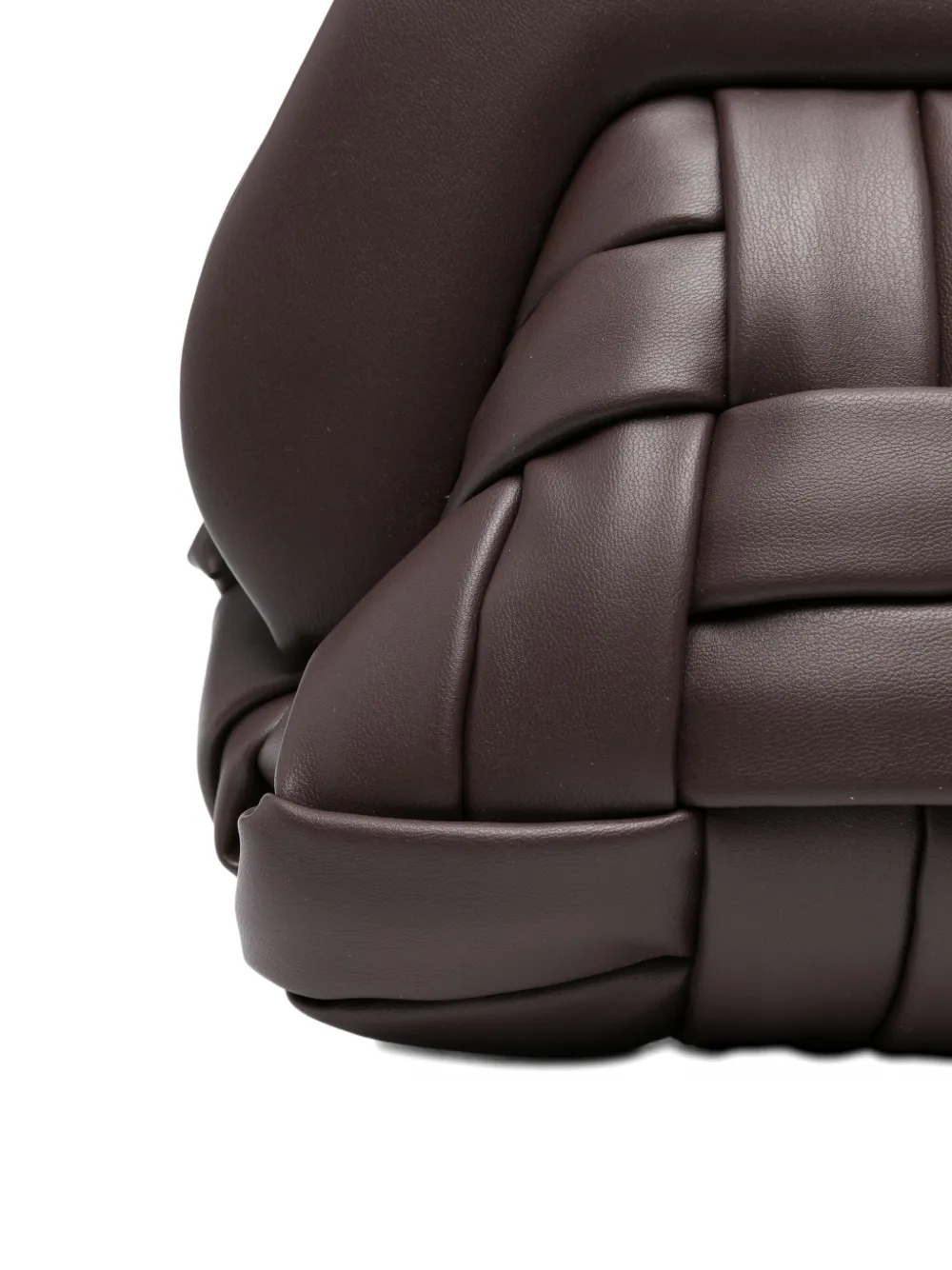 Themoirè Bios geweven clutch Bruin