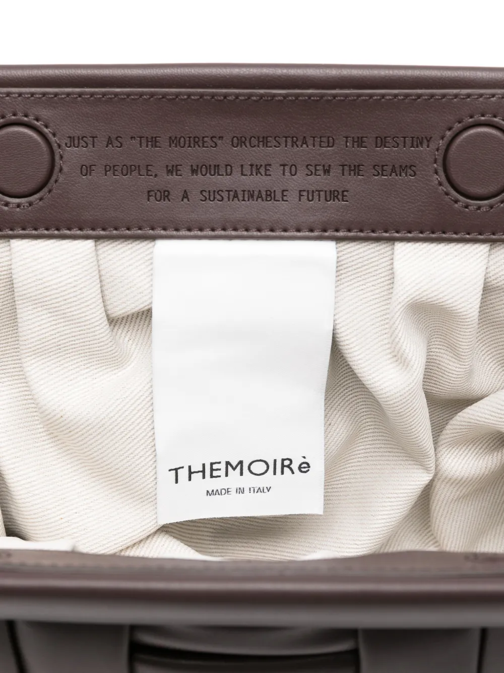 Themoirè Bios geweven clutch Bruin