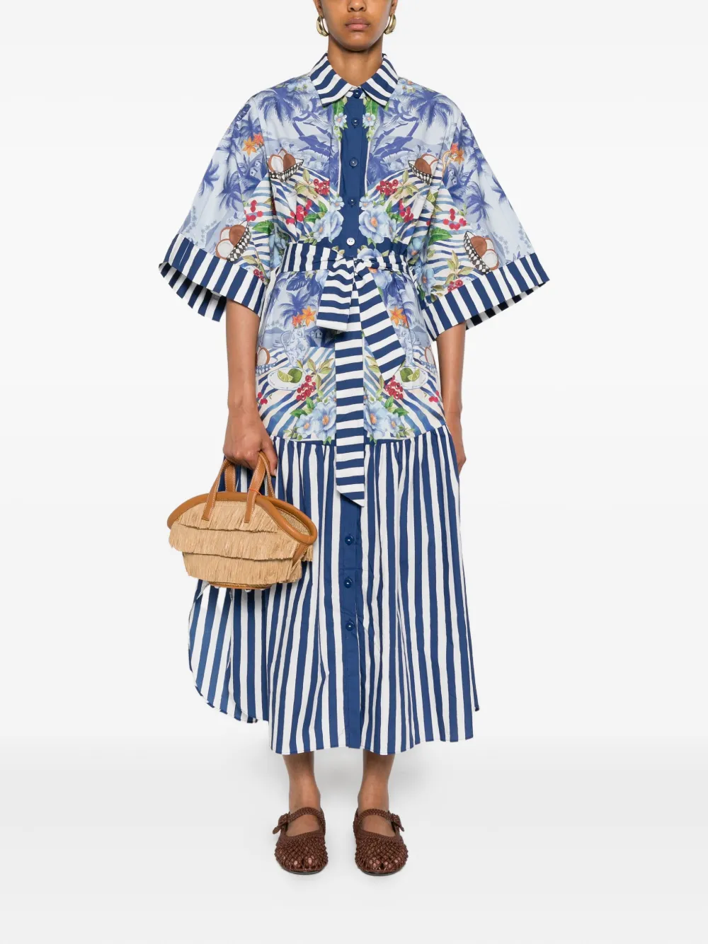 FARM Rio floral-print striped dress | Day Dresses | Image 2