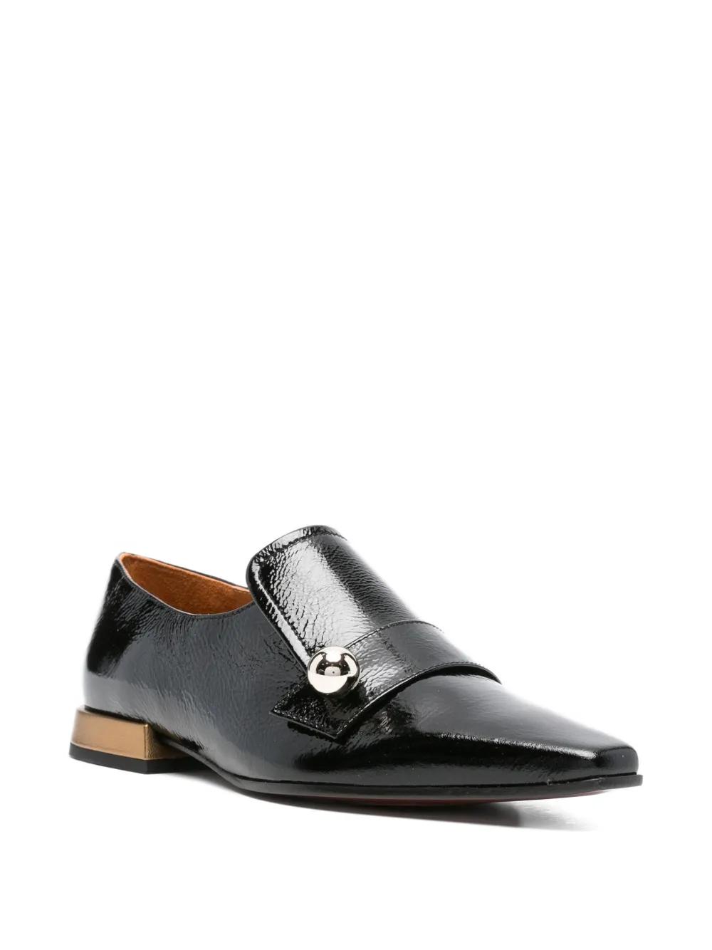 Chie Mihara Gadia Patent Leather Loafers In Black