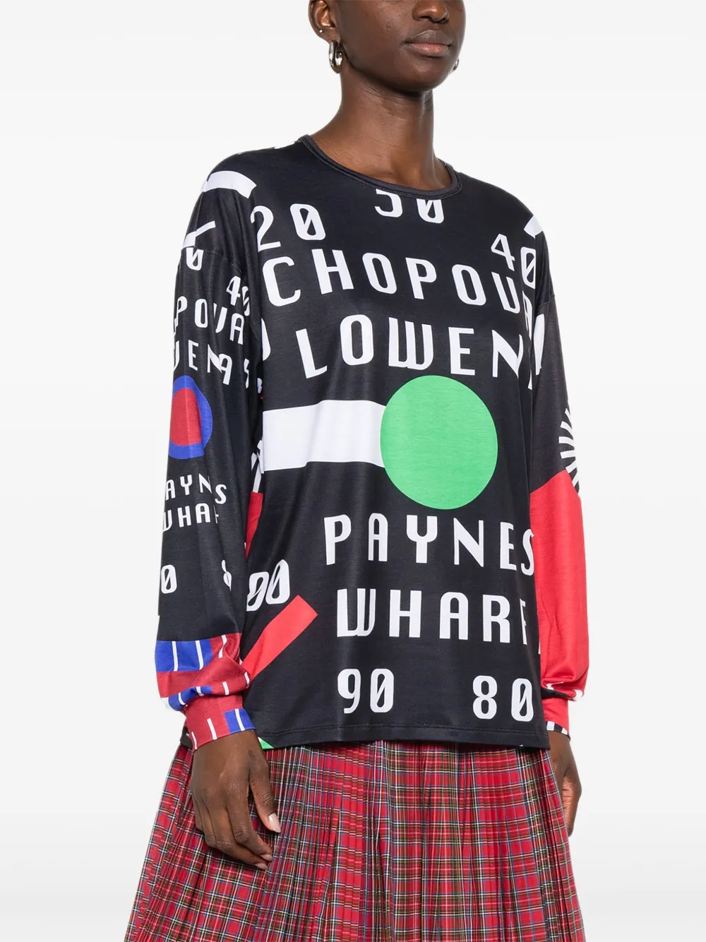 Chopova Lowena CL Speedometer T-shirt Zwart