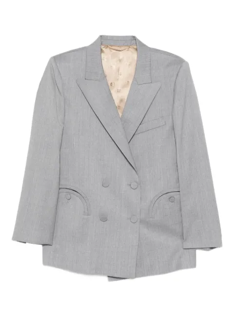 Blazé Milano double-breasted curved-pocket blazer