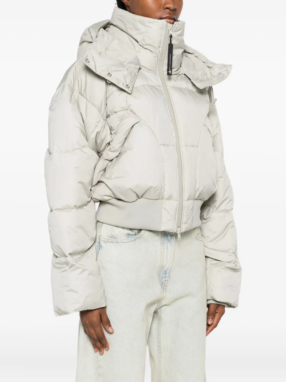 adidas by Stella McCartney Jack met capuchon Grijs