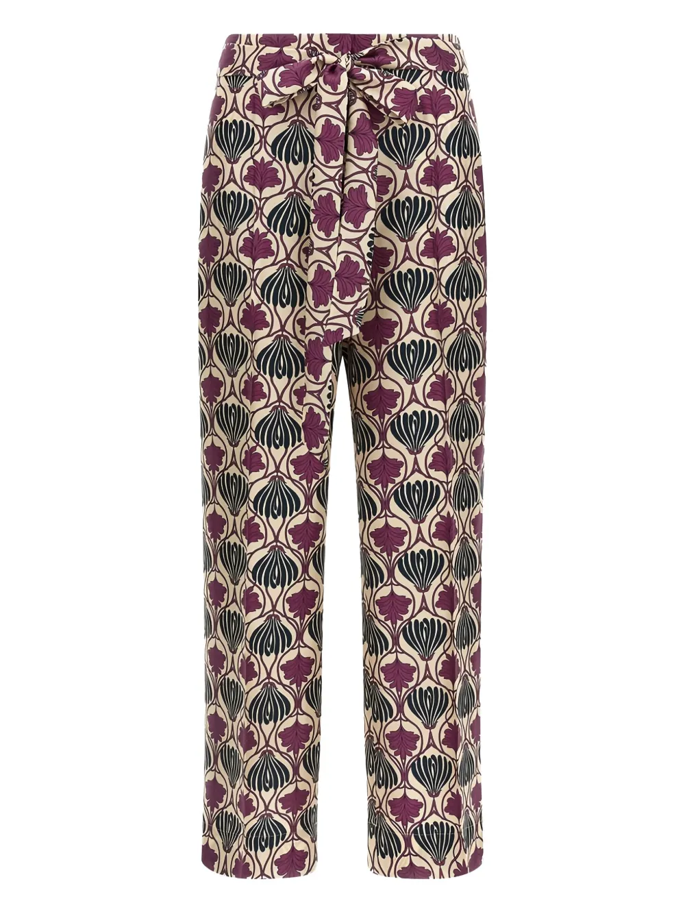 Max Mara floral-print belted trousers | Neutrals | Image 1