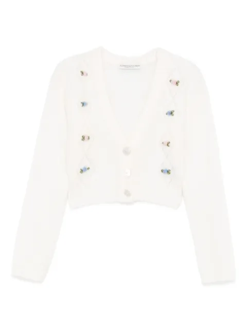 Alessandra Rich floral-embroidered button cardigan