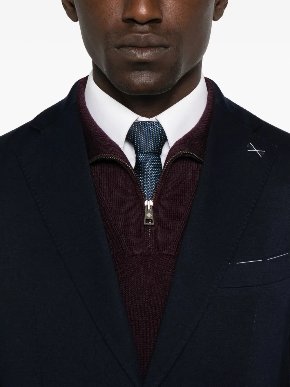 Eleventy Blazer met opgestikte zak en twee knopen Blauw