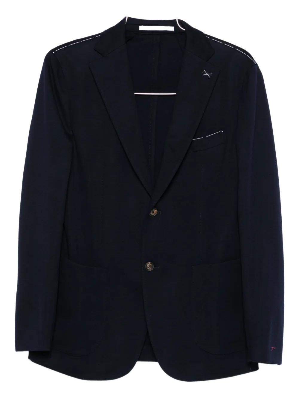 Eleventy Blazer met opgestikte zak en twee knopen Blauw