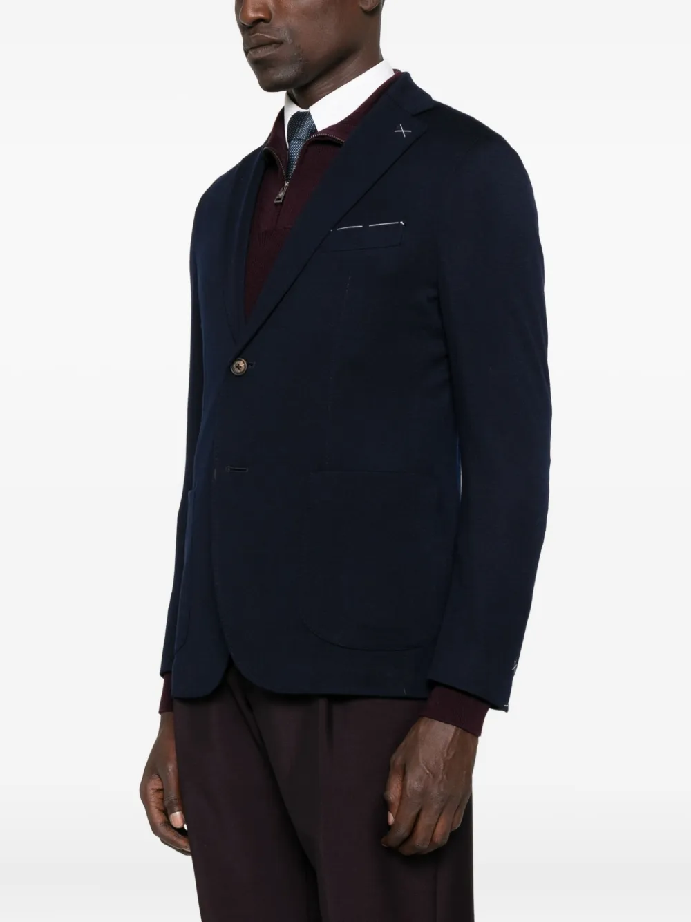 Eleventy Blazer met opgestikte zak en twee knopen Blauw