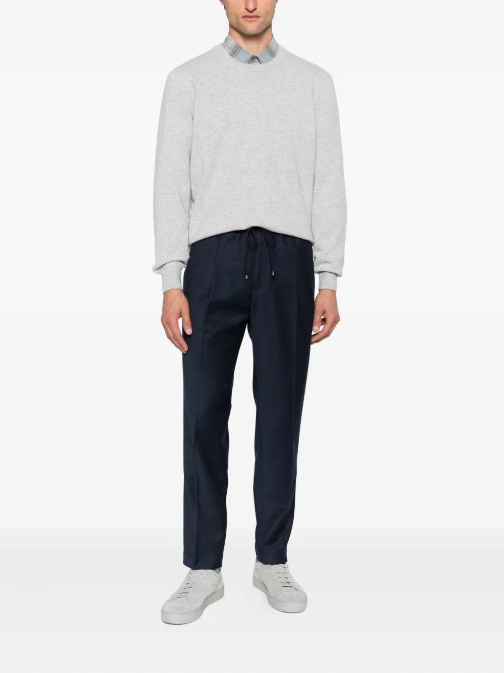 Briglia 1949 drawstring wool trousers Blauw